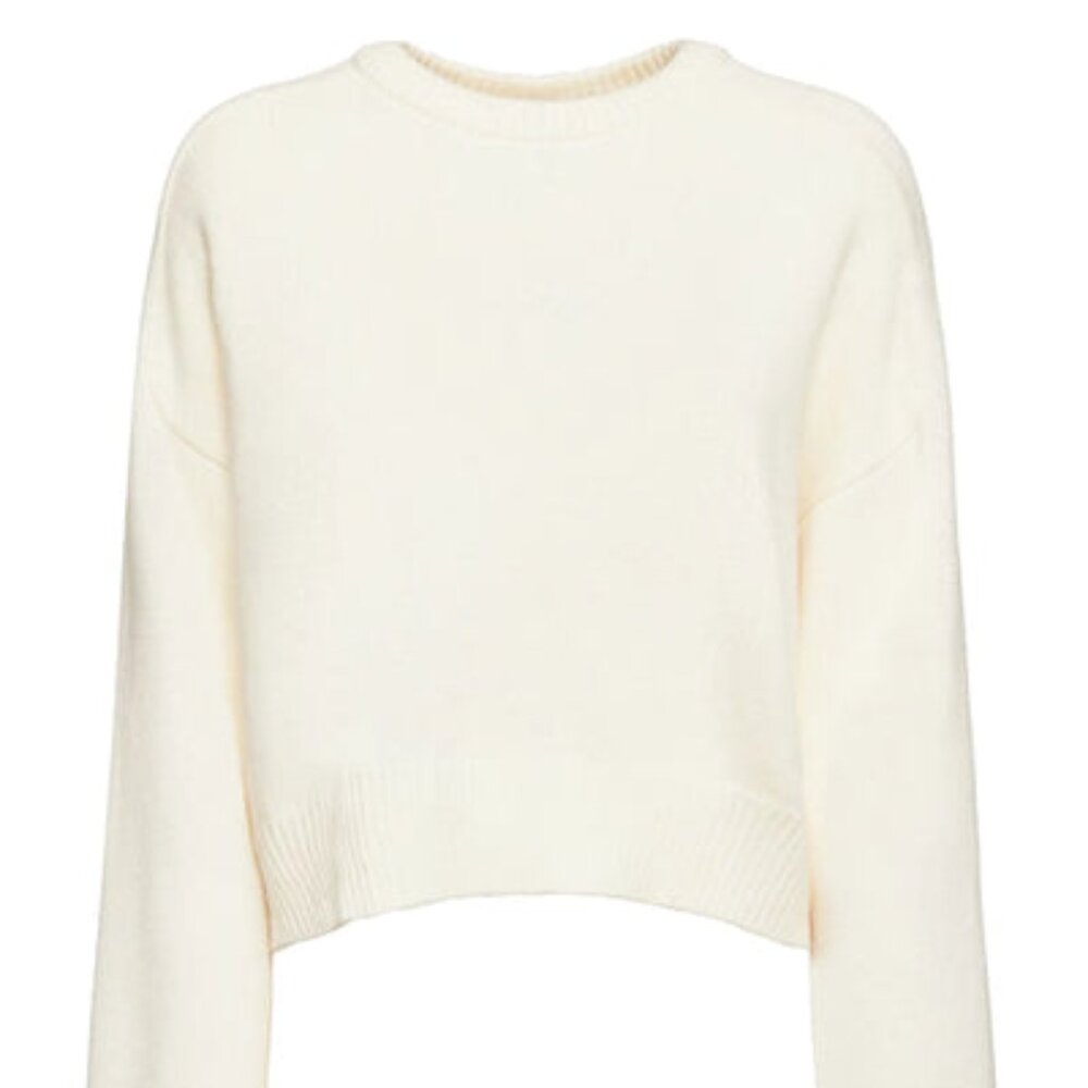 Loulou Studio "Bruzzi" Cream Cashmere & Wool Sweater - Size Medium - Picture 8 of 16
